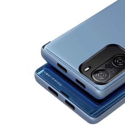 8. Clear View Case Cover für Xiaomi Redmi K40 Pro+ / K40 Pro / K40 / Poco F3 blau