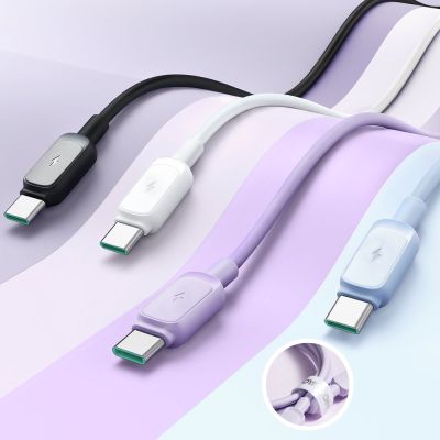 10. Joyroom Multi-Color Series A14 USB-A/USB-C 3A-Kabel 1,2 m – Lila