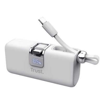 3. TRUST Pacto 5000 mAh Powerbank für die Hosentasche, Weiß