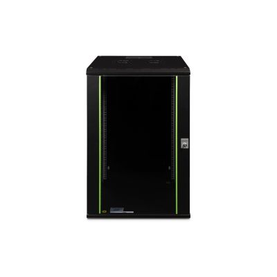 13. Digitus Unique 19" 20HE Rackmount-Netzwerkschrank 600x600 mm, Glastür, schwarz, ungeteilt, montiert, 100 kg