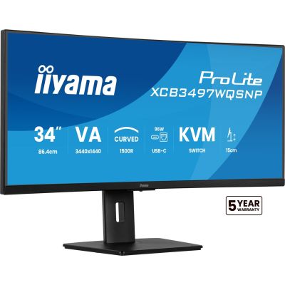 7. iiyama XCB3497WQSNP-B1 34"-Monitor - Flachbildschirm - 86,4 cm