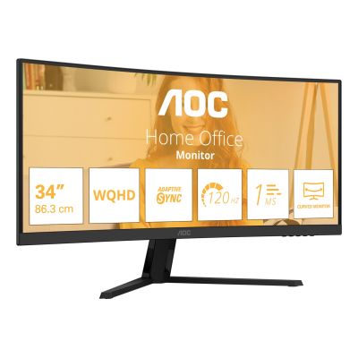 2. AOC B3 CU34B3E Computermonitor 86,4 cm (34") 3440 x 1440 px Wide Quad HD LED Schwarz