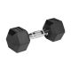 4. Gummierte Gusseisen-Hanteln HEX 2x6 kg REBEL ACTIVE