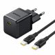 14. Baseus Palm 1C 20W Wandladegerät (mit Baseus Mini White USB-C 60W (20V/3A) 1m Kabel) - Schwarz