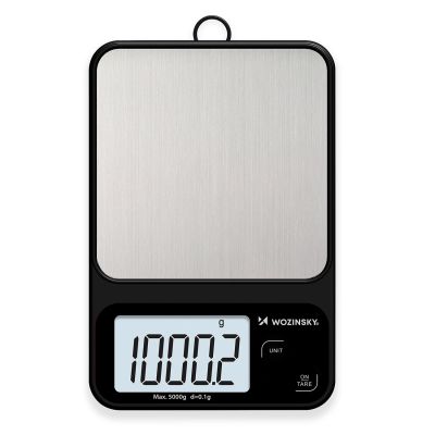3. Wozinsky WAK-2252 Küchenwaage, präzise, ​​mit großem LCD-Display, bis 5 kg - schwarz