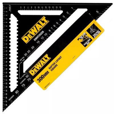 4. 300-mm-Aluminiumlineal, schwarz/gelb, DeWALT DWHT25228-0