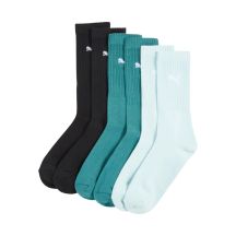 Puma Crew Socken, 3 Paar, Schwarz, Seegrün, Blau, 880355 41