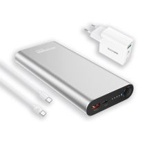 Powerbank RealPower PB-20000PD Lithium-Ionen (Li-Ion) 20000 mAh Aluminium