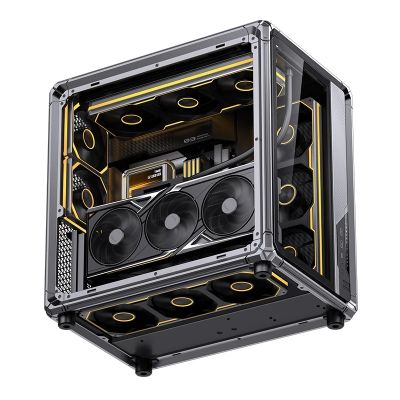 11. Jonsbo X400 PC-Gehäuse, Midi-Tower, ATX, gehärtetes Glas – grau