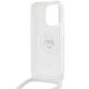 6. Karl Lagerfeld IML Choupette Head & Cord MagSafe Hülle für iPhone 14 Pro – transparent