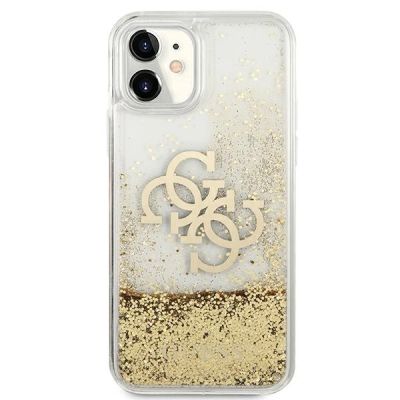 5. Guess 4G Big Liquid Glitter Case für iPhone 11 6.1" / Xr - Gold