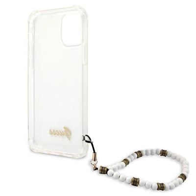 7. Guess GUHCP12MKPSWH iPhone 12/12 Pro 6.1" Transparentes Hardcase White Pearl