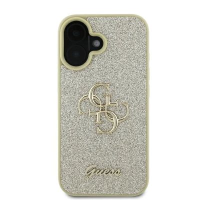 3. Guess Fixed Glitter Big 4G Hülle für iPhone 16 Plus – Gold