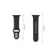 3. Tech-Protect Silikonarmband für Apple Watch 44 / 45 / 46 / 49 mm – Schwarz
