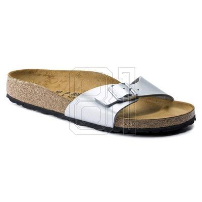 4. Birkenstock Madrid Birko-Flor Silver Damen Flip-Flops normal breit (0040411)
