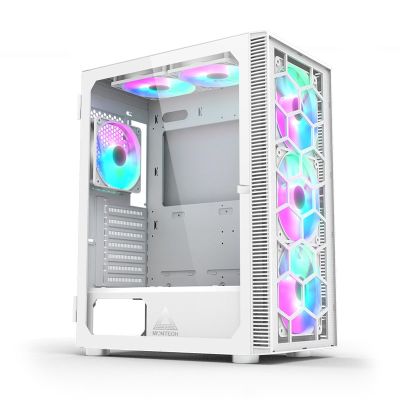 4. Montech X3 TG RGB weißes Computergehäuse
