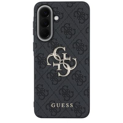 3. Guess Leder-Schutzhülle mit Metalllogo für Samsung Galaxy A57 5G – Schwarz