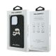 8. Karl Lagerfeld Monogram Karl & Choupette Head Pin Hülle für iPhone 16 Pro – Schwarz