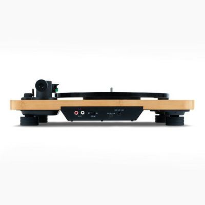 3. The House Of Marley EM-JT010-SB Plattenspieler mit drehbarem Plattenteller, Riemenantrieb, Schwarz, Holz