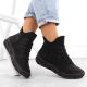 37. Gefütterte schwarze Damen-Ankle-Boots Rieker 55069-00