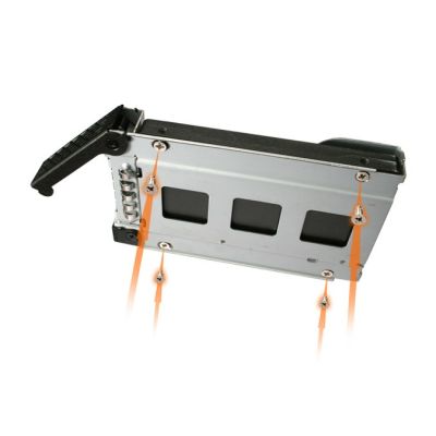 3. Icy Dock MB994TK-B Laufwerksschachtblende, Laufwerkshalterung, Schwarz, Silber