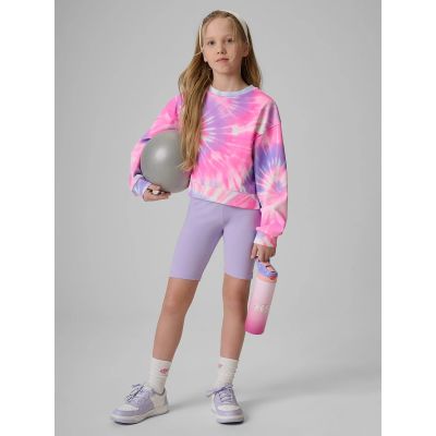 6. Lockerer Mädchen-Sweatshirt ohne Kapuze, Größe 4F 4FJRSS26TSWSF2935-90A