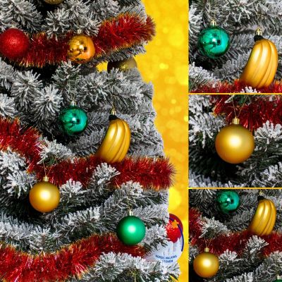 5. Dekorative Plastikkugeln, sicher, 7 Stück, Bananen-Glimmer