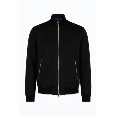 8. Paul&Shark Herren-Sweatshirt mit Reißverschluss aus Baumwolle und Lyocell, schwarz (26411809-11)