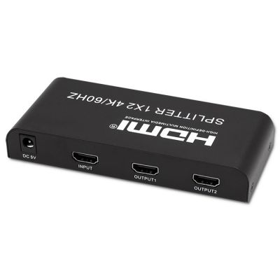10. QOLTEC Splitter 2xHDMI 4Kx2K | 6GB/s | 60Hz