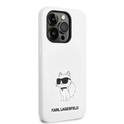 4. Karl Lagerfeld KLHMP14XSNCHBCH iPhone 14 Pro Max 6.7" Hardcase weiß/weiß Silikon Choupette MagSafe