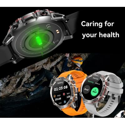 12. Herren-Smartwatch Rubicon RNCF18-1 SCHWARZ Armband + Lederarmband