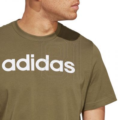 6. adidas Essentials Single Jersey Linear Logo-T-Shirt mit Stickerei M IC9280