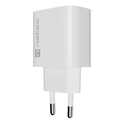 10. NATEC RIBERA 1x USB-C 20W Wandladegerät Weiß