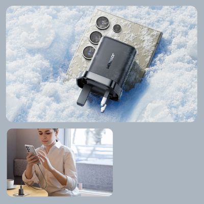 6. Joyroom JR-TCF23 25W Wandladegerät mit 1m USB-C-Kabel – Schwarz