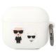 Karl Lagerfeld KLACA3SILKCW AirPods 3 Hülle weiß/weiß Silikon Karl & Choupette