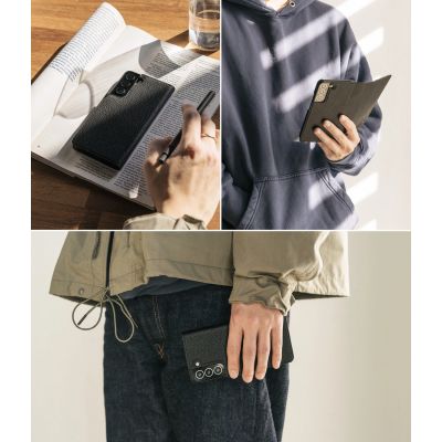 2. Ringke Folio Signature Flip Leather Case für Samsung Galaxy S22+ (S22 Plus) Schwarz (FSS118R262)