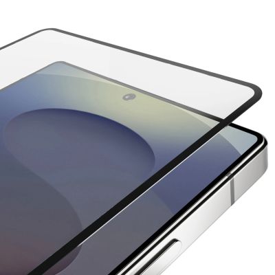 6. Puro Frame Tempered Glass mit schwarzem Rahmen für Samsung Galaxy S25 Ultra
