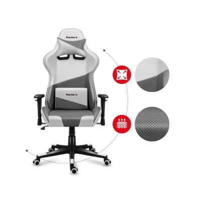 30. Huzaro Force 6.2 Gaming-Stuhl aus weißem Netzgewebe
