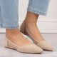 10. Jezzi W EVE59B beige Ballerinas mit spitzer Zehenpartie 