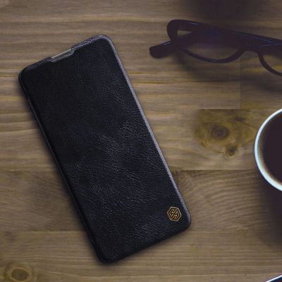 19. Nillkin Qin Case Klapphülle für Xiaomi Redmi Note 11T 5G / 11S 5G / 11 5G (China) / Poco M4 Pro 5G – Schwarz