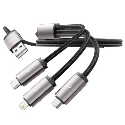 5. Tech-Protect UltraBoost 3in1 USB-A – Lightning /USB-C/Micro-USB 3,5A Kabel 1 m – Grau