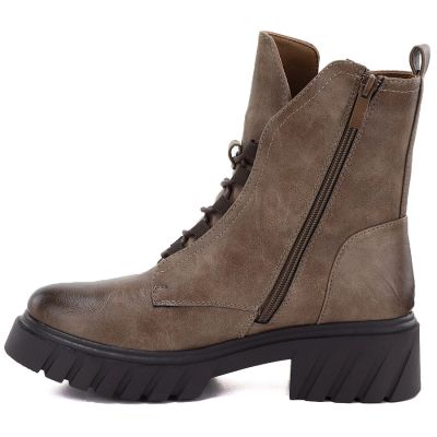 3. Damen-Stiefeletten mit Blockabsatz und Plateau, beige Jezzi MR2502-9