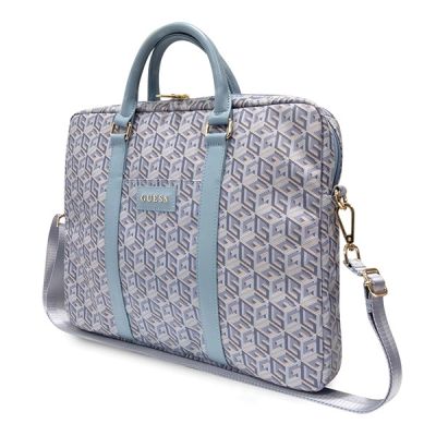2. Guess GCube Stripes Tasche für einen 16-Zoll-Laptop – blau