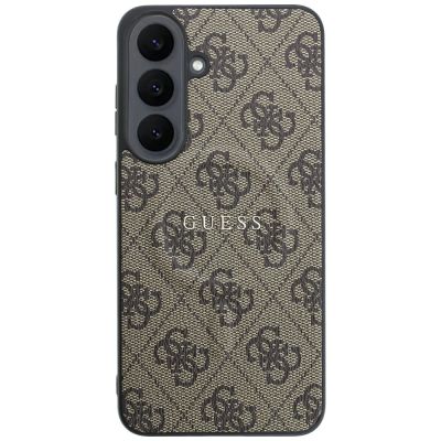 3. Guess Embossed 4G Ring Classic Logo MagSafe Hülle für Samsung Galaxy S26 FE – Braun