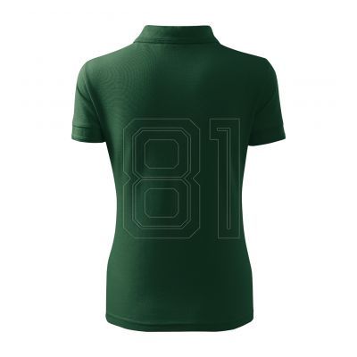 3. Malfini Pique Polo W MLI-210D3 dunkelgrünes Poloshirt