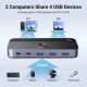 2. Ugreen CM662 USB 3.0 Switch 2-in-4 Switch + 2x USB-A Kabel - Schwarz