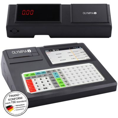 Olympia K200 PLUS Kasse mit Direktthermodisplay, 10000+ LED-Anzeige