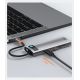 15. Baseus Metal Gleam 8in1 USB-C Hub - USB-C PD 100W 1x HDMI 4K 30Hz 1x SD- und microSD-Kartenleser 3x USB-A 3.2 1xRJ45 - grau