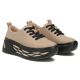 4. Damen-Sneaker aus Leder mit taupefarbenem Plateau, Modell Filippo DP8006