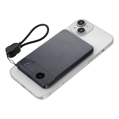 3. TROIKA POP50 5000 mAh Akku mit kabelloser Ladefunktion, Grau/Schwarz